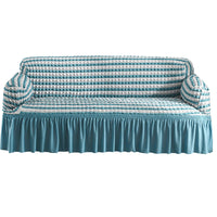 HKM-755667 Universal Seersucker Sofa Cover for Two to Four-Seater Sofas, Polyester Fabric, Plain Design