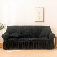 HKM-755667 Universal Seersucker Sofa Cover for Two to Four-Seater Sofas, Polyester Fabric, Plain Design