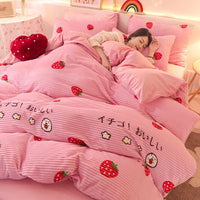 HKM-755923 Coral Velvet Flannel Bedding Set - Available in Various Designs and Sizes