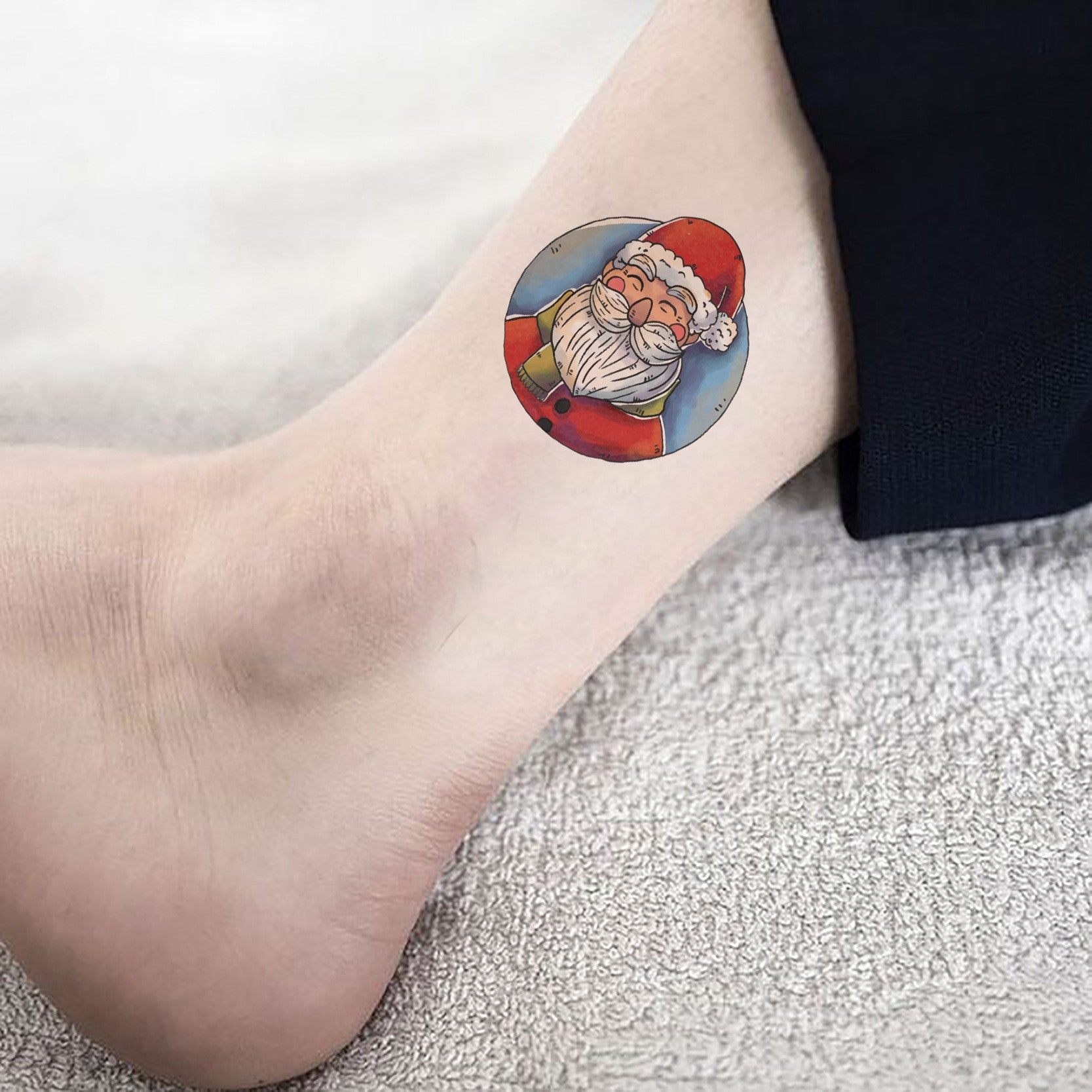HKM-756051 Cartoon Tattoo Stickers for Kids - Eco-Friendly Water Transfer Designs for Christmas & New Year's Celebrations