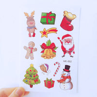 HKM-756051 Cartoon Tattoo Stickers for Kids - Eco-Friendly Water Transfer Designs for Christmas & New Year's Celebrations