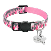 HKM-756115 Adjustable Cat Collar with Anti-Lost Tag and Bell, XS to Small Size