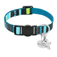 HKM-756115 Adjustable Cat Collar with Anti-Lost Tag and Bell, XS to Small Size