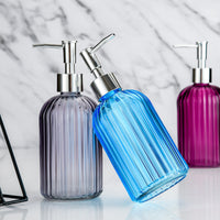 HKM-756115 Large-capacity Push-type Cosmetic Sub-bottling Bottle Set - Crystal/Glass with Plastic and Stainless Steel Pump Heads