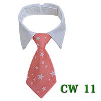 HKM-756435 Pet Tie Neck Scarf with Striped Design and Bow Knot - Available in S and L Sizes