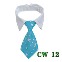 HKM-756435 Pet Tie Neck Scarf with Striped Design and Bow Knot - Available in S and L Sizes