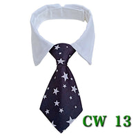 HKM-756435 Pet Tie Neck Scarf with Striped Design and Bow Knot - Available in S and L Sizes