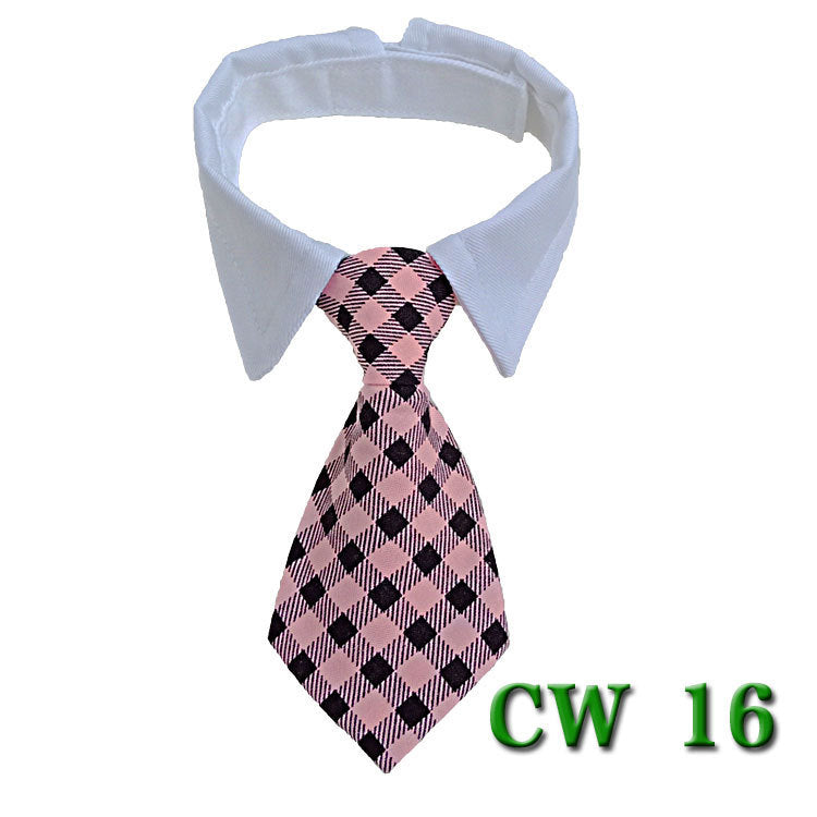 HKM-756435 Pet Tie Neck Scarf with Striped Design and Bow Knot - Available in S and L Sizes