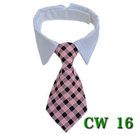 HKM-756435 Pet Tie Neck Scarf with Striped Design and Bow Knot - Available in S and L Sizes