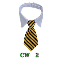 HKM-756435 Pet Tie Neck Scarf with Striped Design and Bow Knot - Available in S and L Sizes
