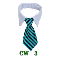HKM-756435 Pet Tie Neck Scarf with Striped Design and Bow Knot - Available in S and L Sizes