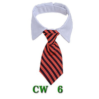 HKM-756435 Pet Tie Neck Scarf with Striped Design and Bow Knot - Available in S and L Sizes