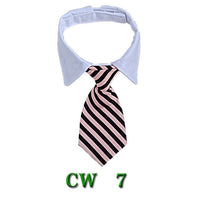 HKM-756435 Pet Tie Neck Scarf with Striped Design and Bow Knot - Available in S and L Sizes