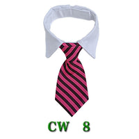 HKM-756435 Pet Tie Neck Scarf with Striped Design and Bow Knot - Available in S and L Sizes