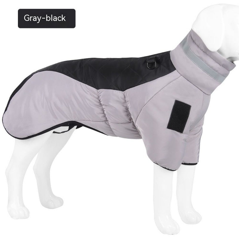 HKM-756435 Warm Waterproof Dog Vest for Medium to Large Dogs, Thickened Cotton Coat in Multiple Colors