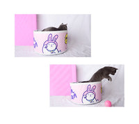 HKM-756563 Canned Shape Cat Litter with Polyester Cloth and Flannel Cushion, 40x40x22cm
