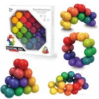 HKM-756563 Colorful Educational Fidget Stress Ball Puzzle Toy for Ages 5 and Up
