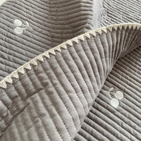 HKM-756755 Cotton Quilted Three-Piece Bed Cover Set with Matching Pillowcases