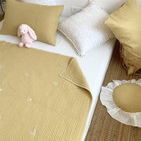 HKM-756755 Cotton Quilted Three-Piece Bed Cover Set with Matching Pillowcases