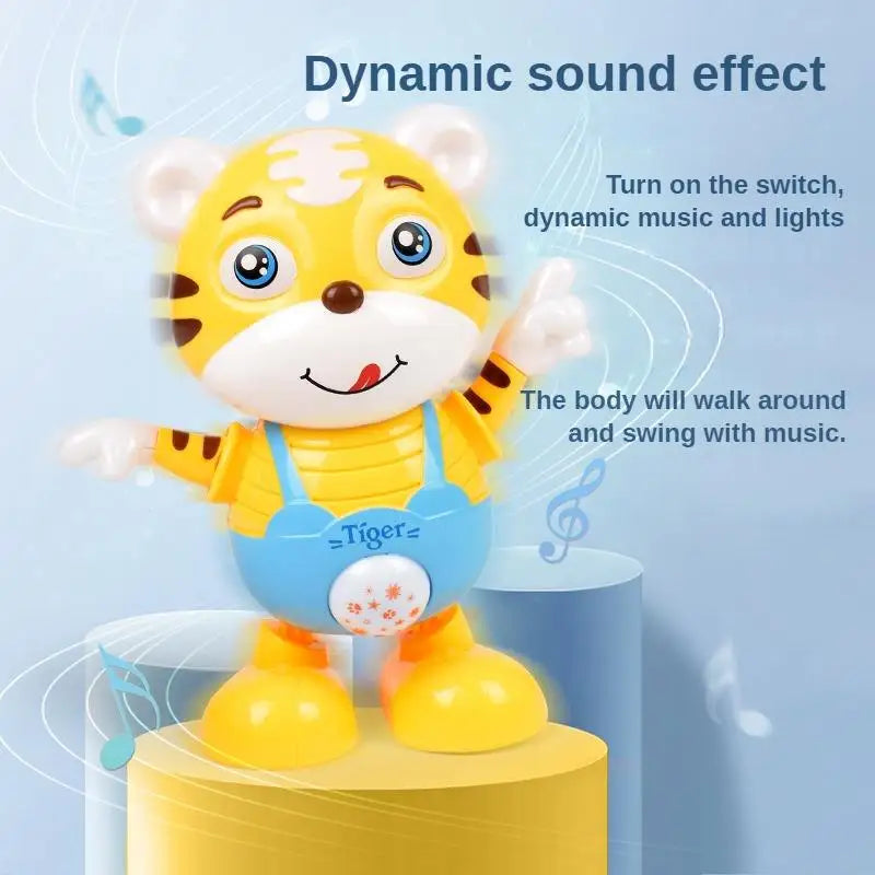 HKM-756755 Dancing Cartoon Tiger Rabbit Toy with Lights and Music for Interactive Learning