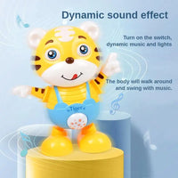 HKM-756755 Dancing Cartoon Tiger Rabbit Toy with Lights and Music for Interactive Learning