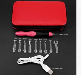 HKM-756755 Illuminated Interchangeable Crochet Hooks for Enhanced Crafting Experience
