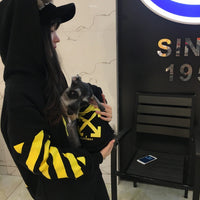 HKM-756947 Cozy Fleece Puppy Sweater with Hood, Black or White Options