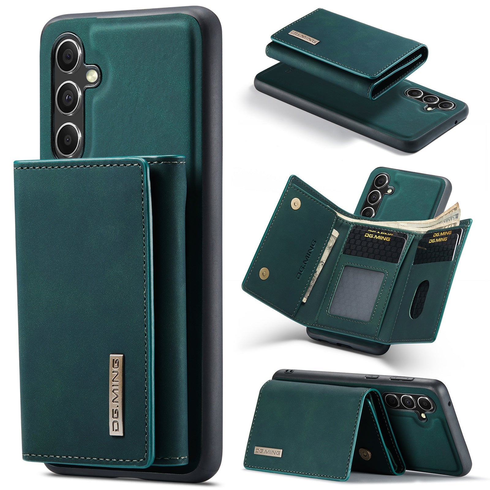 HKM-757011 Magnetic Split Wallet Leather Phone Case for Samsung – Shockproof, Drop-Resistant, and Bracket Functionality