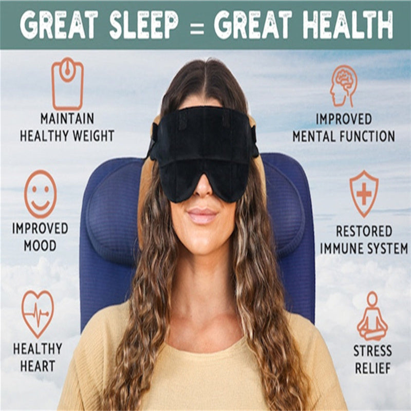 HKM-757075 Adjustable Soft Travel Eyeshade with Head Support for Comfortable Napping