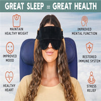 HKM-757075 Adjustable Soft Travel Eyeshade with Head Support for Comfortable Napping