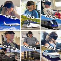 HKM-757075 Adjustable Soft Travel Eyeshade with Head Support for Comfortable Napping