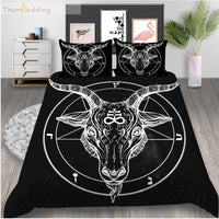 HKM-757075 Personalized 3D Digital Printed Horse Bedding - Polyester Fiber Quilt Cover Set