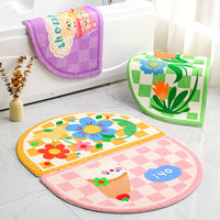 HKM-757139 Absorbent Nonslip Bathroom Entry Mat – Cartoon Design, Various Sizes Available