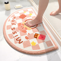 HKM-757139 Absorbent Nonslip Bathroom Entry Mat – Cartoon Design, Various Sizes Available