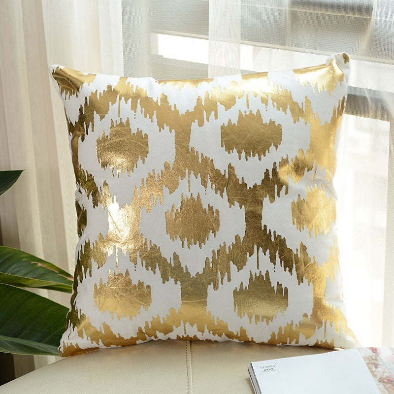HKM-757203 Geometric Abstract Plush Pillow Case - Modern Minimalist Design, 45x45cm