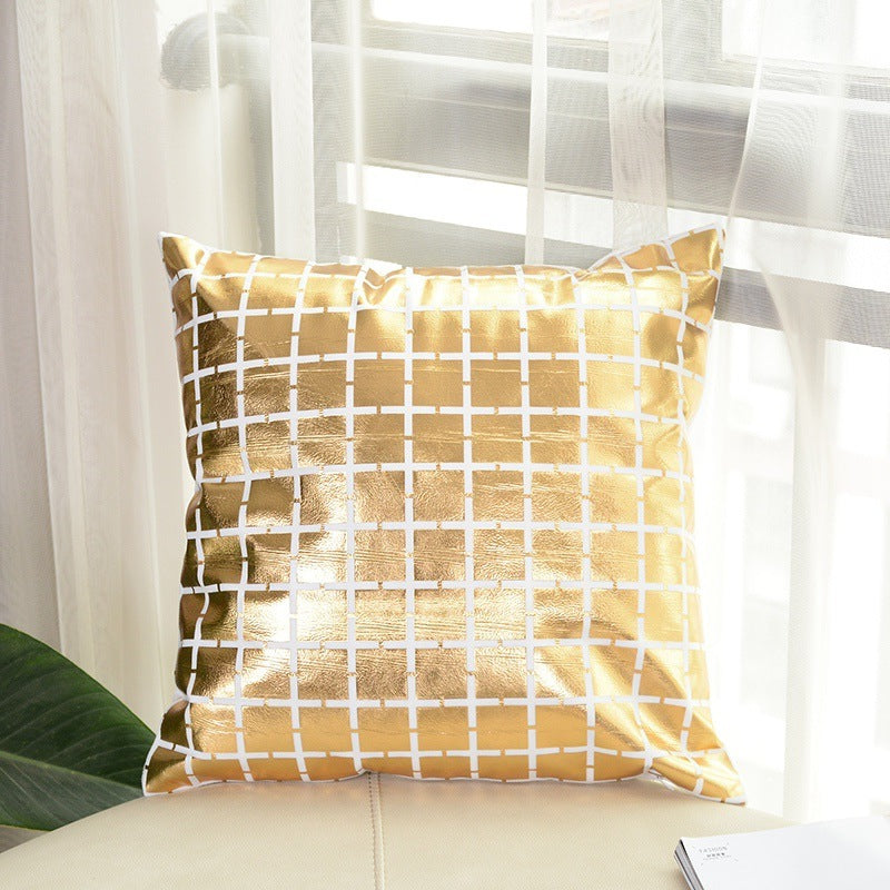 HKM-757203 Geometric Abstract Plush Pillow Case - Modern Minimalist Design, 45x45cm