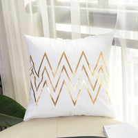 HKM-757203 Geometric Abstract Plush Pillow Case - Modern Minimalist Design, 45x45cm