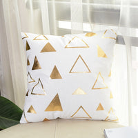 HKM-757203 Geometric Abstract Plush Pillow Case - Modern Minimalist Design, 45x45cm