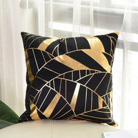 HKM-757203 Geometric Abstract Plush Pillow Case - Modern Minimalist Design, 45x45cm