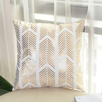 HKM-757203 Geometric Abstract Plush Pillow Case - Modern Minimalist Design, 45x45cm