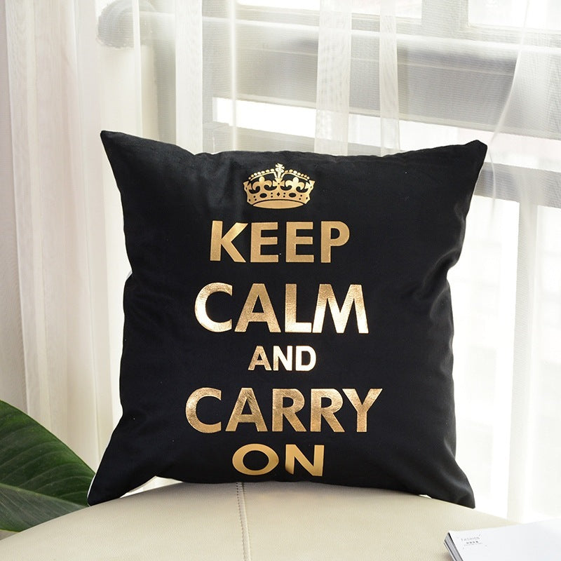 HKM-757203 Geometric Abstract Plush Pillow Case - Modern Minimalist Design, 45x45cm
