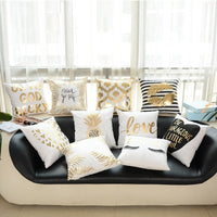HKM-757203 Geometric Abstract Plush Pillow Case - Modern Minimalist Design, 45x45cm