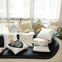 HKM-757203 Geometric Abstract Plush Pillow Case - Modern Minimalist Design, 45x45cm