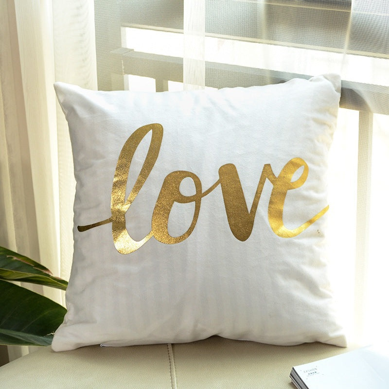 HKM-757203 Geometric Abstract Plush Pillow Case - Modern Minimalist Design, 45x45cm