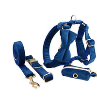 HKM-757267 Adjustable Velvet Fabric Dog Collar with Flower and Bow Accessories