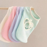 HKM-757331 Cute Spring and Summer Vest for Small Dogs and Cats – Thin Princess Style in Wiz Pink, Bondi Blue, and Ti'an Green