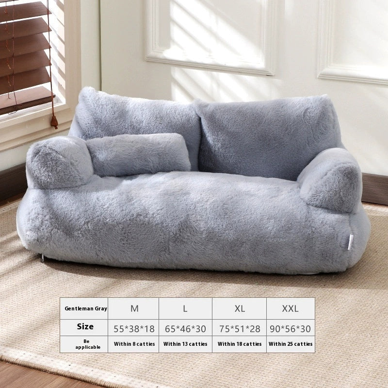 HKM-757459 Flannel Warm Large Cat Sofa Universal Pet Kennel