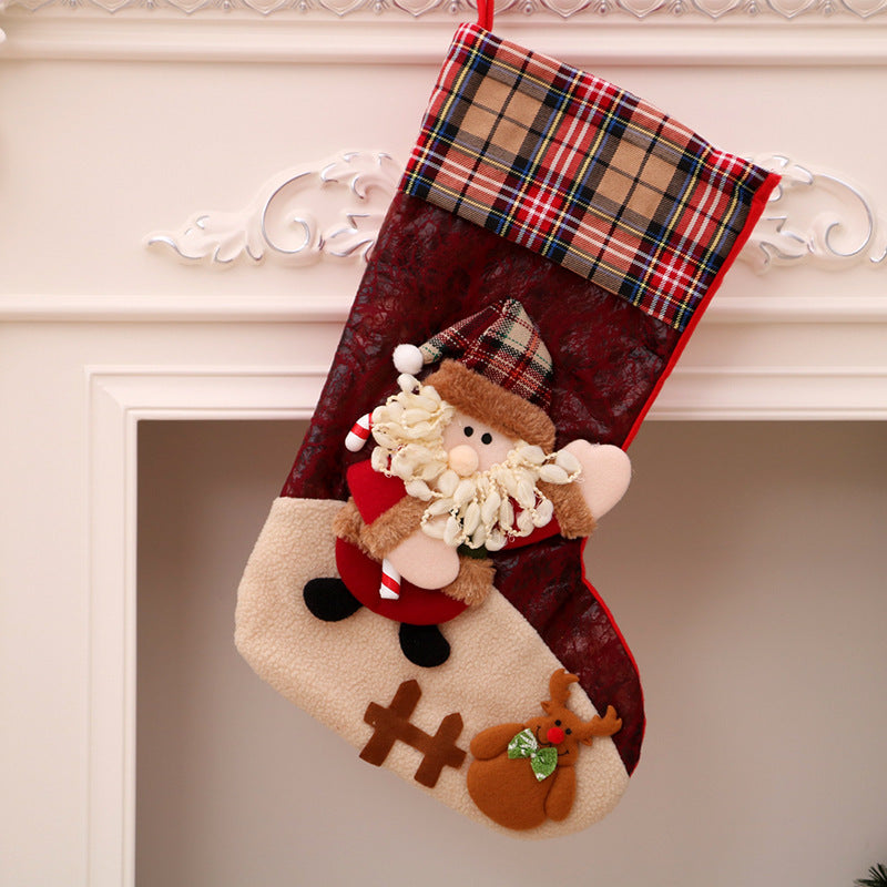 HKM-757523 Christmas Themed Decorative Socks with Gift Bag - Various Styles and Sizes Available