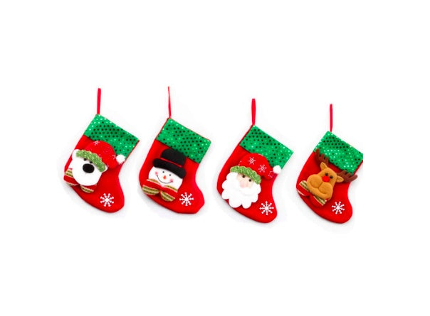 HKM-757523 Christmas Themed Decorative Socks with Gift Bag - Various Styles and Sizes Available