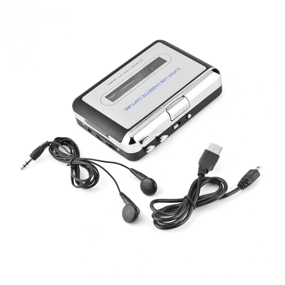 HKM-757651 USB Cassette Player and Converter for MP3 and WAV Recording with Headphone Output